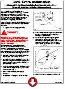 Alignment Center Hinge Installation Supplemental Instructions